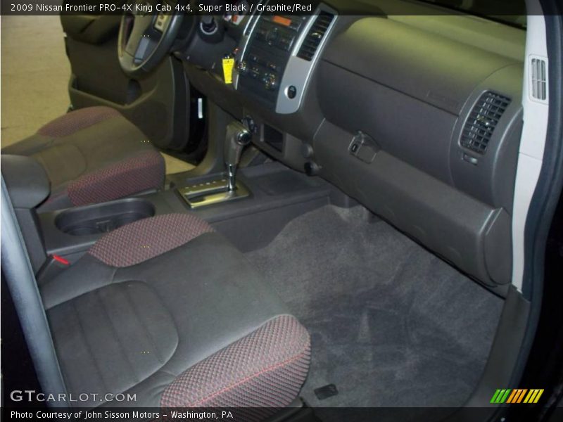 Super Black / Graphite/Red 2009 Nissan Frontier PRO-4X King Cab 4x4