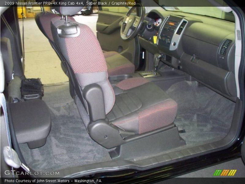 Super Black / Graphite/Red 2009 Nissan Frontier PRO-4X King Cab 4x4