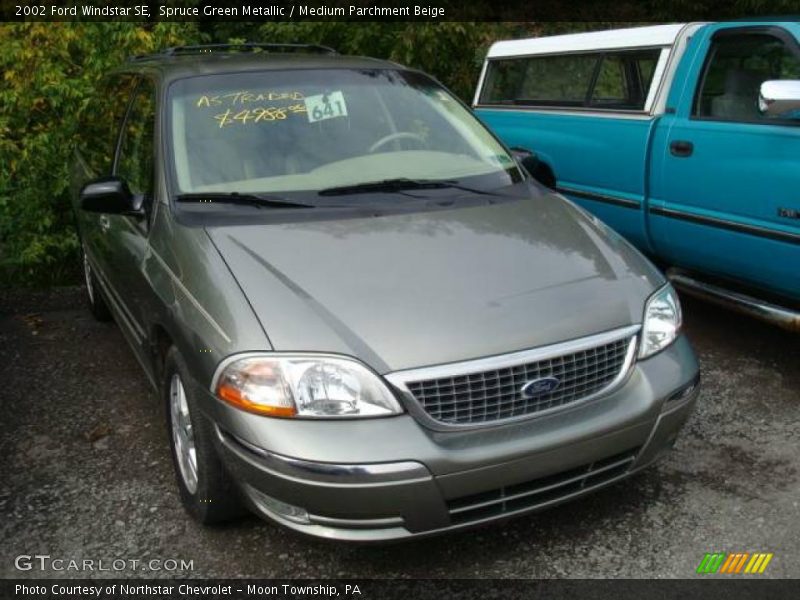 Spruce Green Metallic / Medium Parchment Beige 2002 Ford Windstar SE