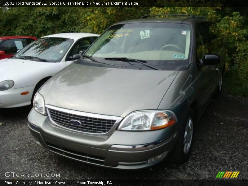 Spruce Green Metallic / Medium Parchment Beige 2002 Ford Windstar SE