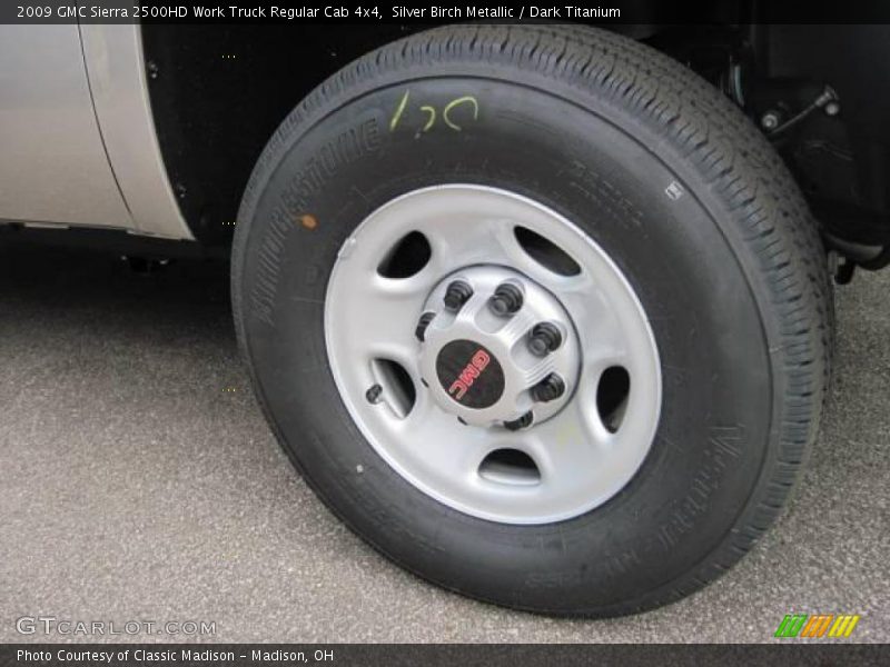 Silver Birch Metallic / Dark Titanium 2009 GMC Sierra 2500HD Work Truck Regular Cab 4x4
