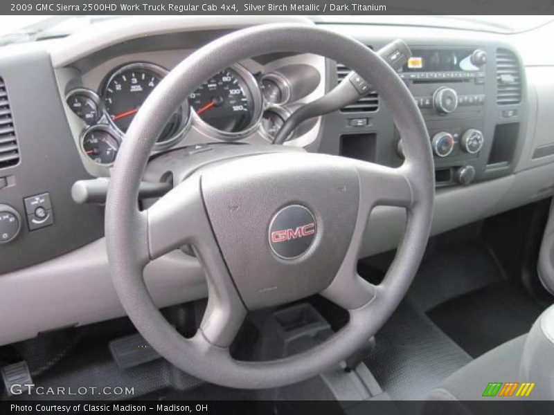 Silver Birch Metallic / Dark Titanium 2009 GMC Sierra 2500HD Work Truck Regular Cab 4x4