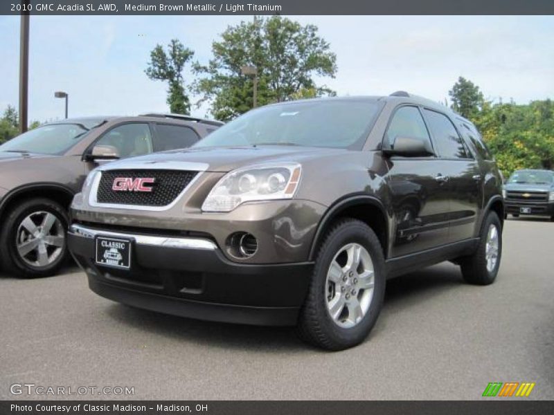 Medium Brown Metallic / Light Titanium 2010 GMC Acadia SL AWD