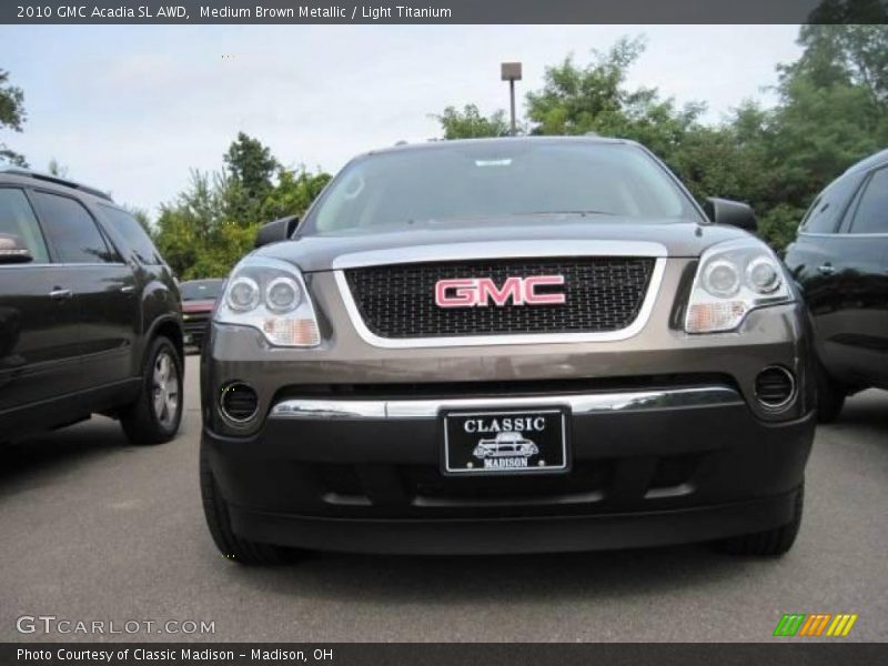 Medium Brown Metallic / Light Titanium 2010 GMC Acadia SL AWD