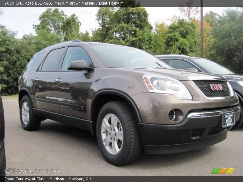 Medium Brown Metallic / Light Titanium 2010 GMC Acadia SL AWD