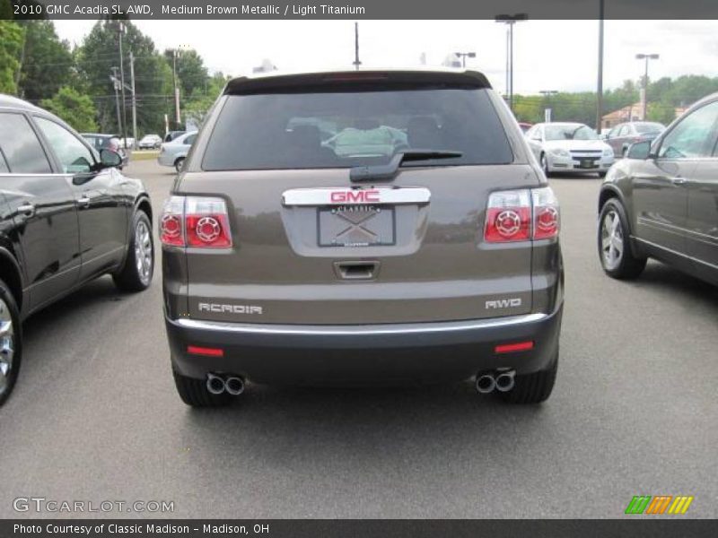 Medium Brown Metallic / Light Titanium 2010 GMC Acadia SL AWD
