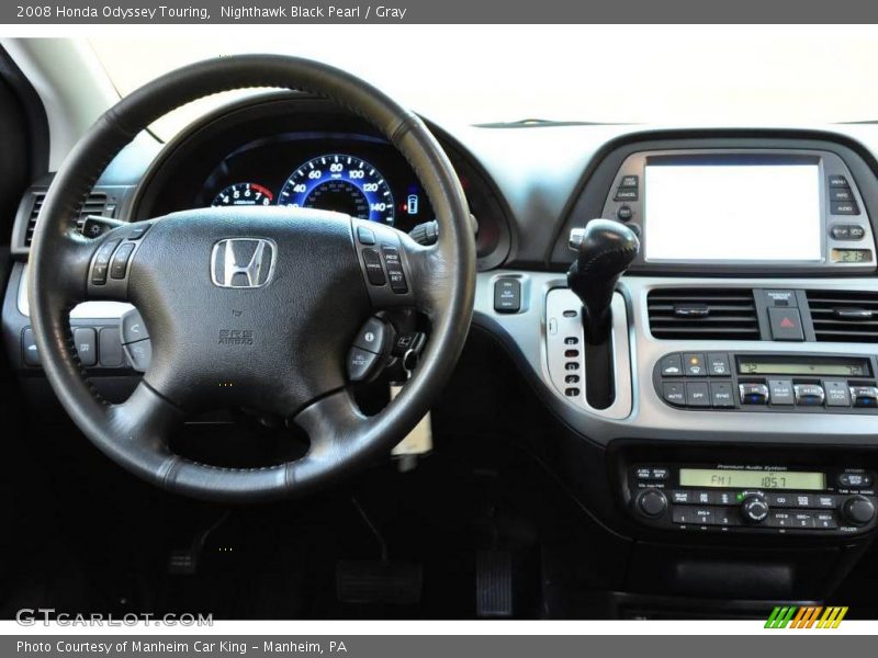 Nighthawk Black Pearl / Gray 2008 Honda Odyssey Touring