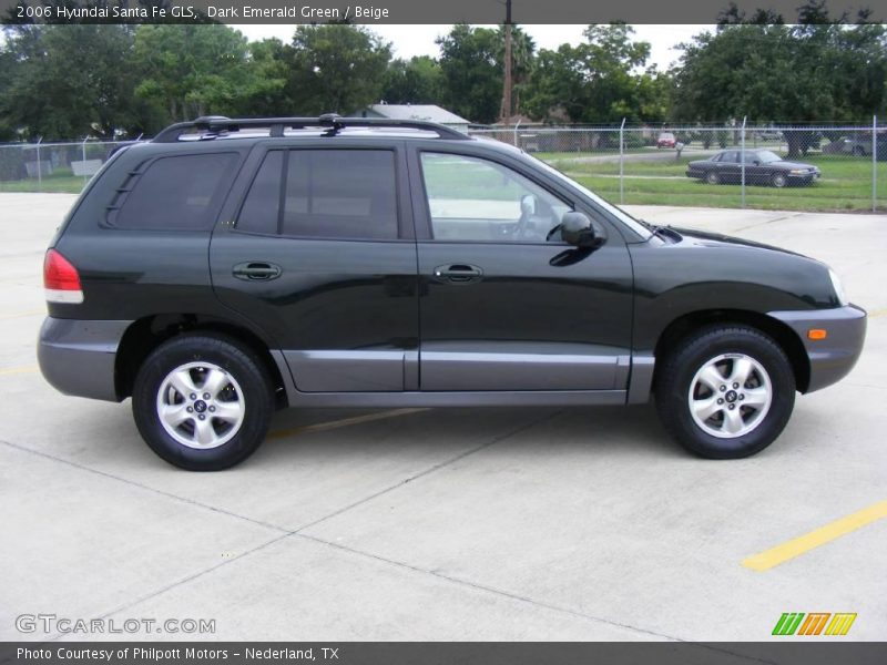 Dark Emerald Green / Beige 2006 Hyundai Santa Fe GLS