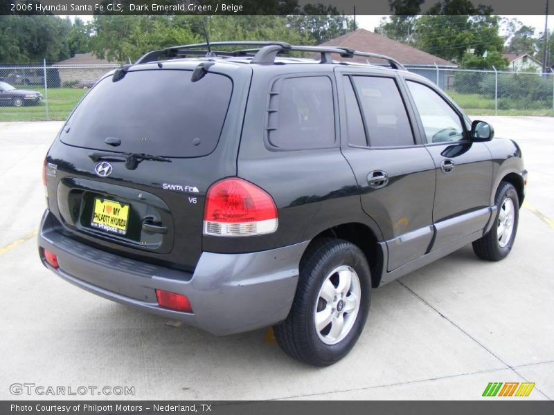 Dark Emerald Green / Beige 2006 Hyundai Santa Fe GLS