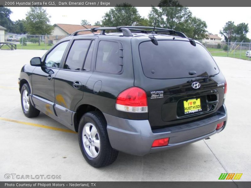 Dark Emerald Green / Beige 2006 Hyundai Santa Fe GLS