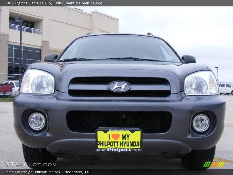 Dark Emerald Green / Beige 2006 Hyundai Santa Fe GLS