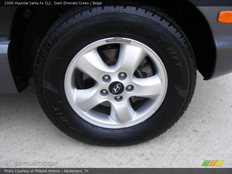 Dark Emerald Green / Beige 2006 Hyundai Santa Fe GLS