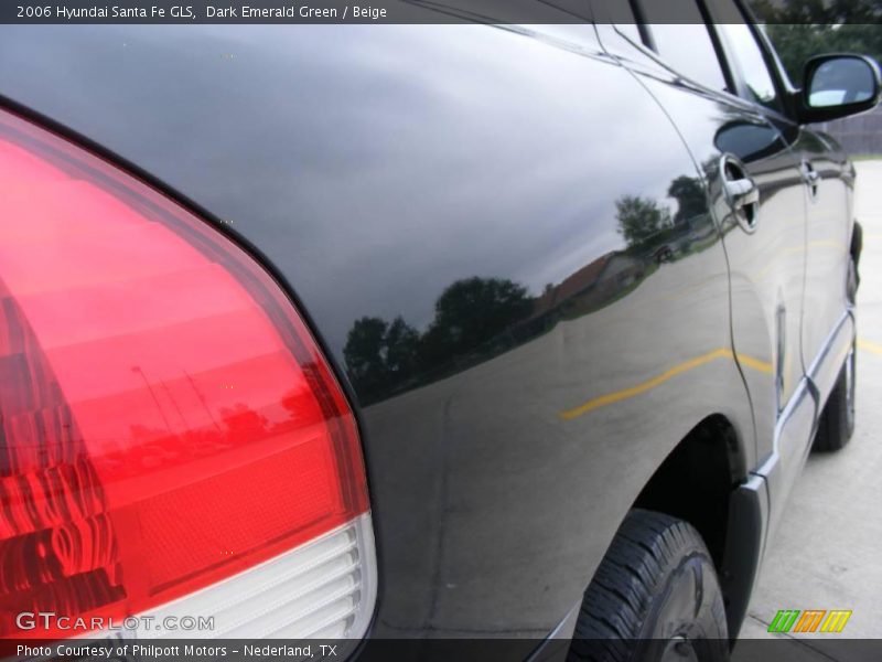 Dark Emerald Green / Beige 2006 Hyundai Santa Fe GLS