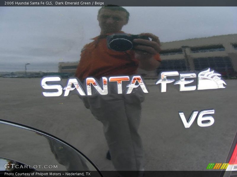 Dark Emerald Green / Beige 2006 Hyundai Santa Fe GLS