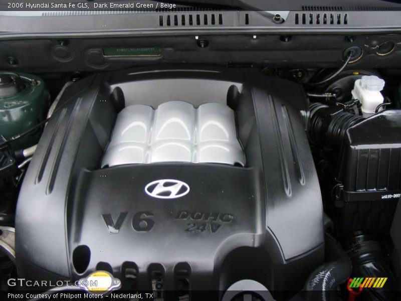Dark Emerald Green / Beige 2006 Hyundai Santa Fe GLS