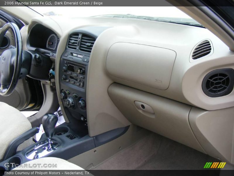 Dark Emerald Green / Beige 2006 Hyundai Santa Fe GLS
