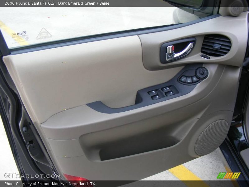 Dark Emerald Green / Beige 2006 Hyundai Santa Fe GLS