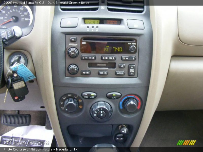 Dark Emerald Green / Beige 2006 Hyundai Santa Fe GLS