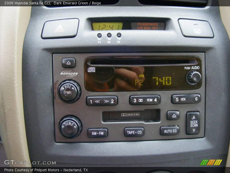 Dark Emerald Green / Beige 2006 Hyundai Santa Fe GLS