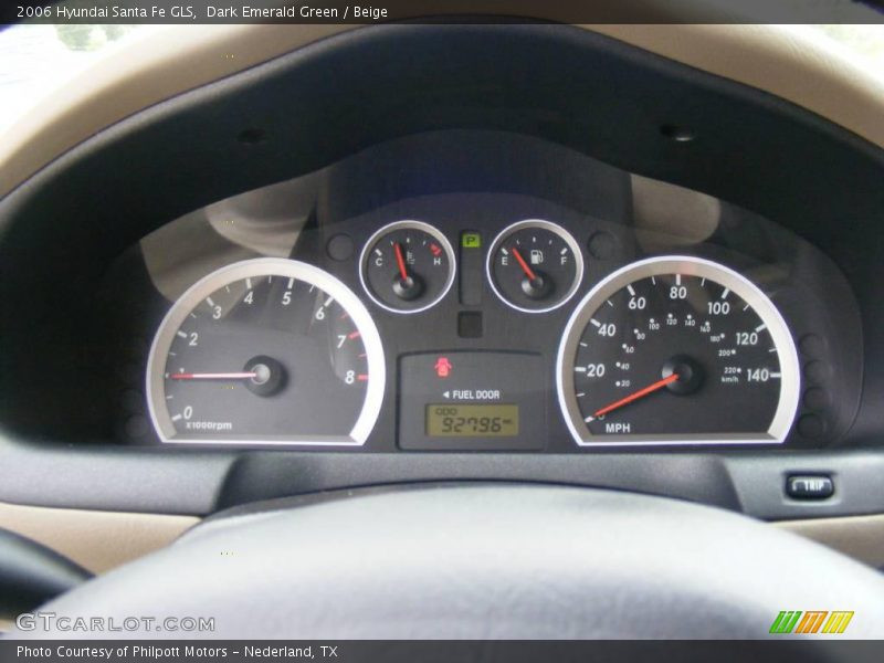 Dark Emerald Green / Beige 2006 Hyundai Santa Fe GLS