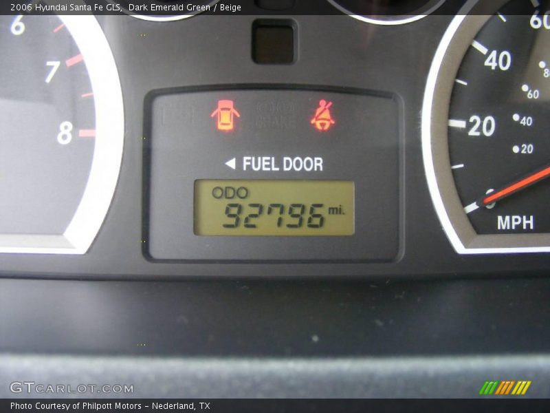 Dark Emerald Green / Beige 2006 Hyundai Santa Fe GLS