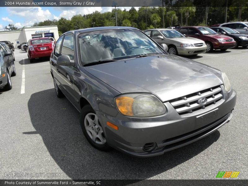 Stormy Gray / Gray 2004 Hyundai Accent Coupe