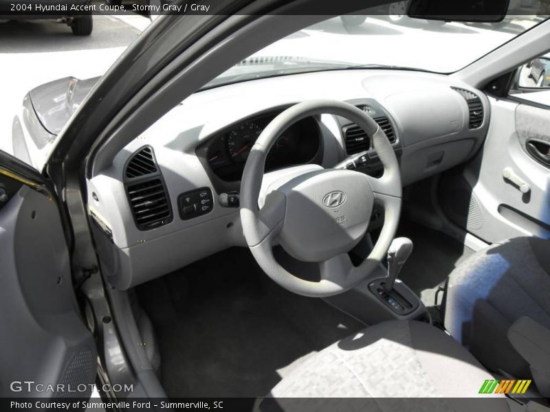 Stormy Gray / Gray 2004 Hyundai Accent Coupe