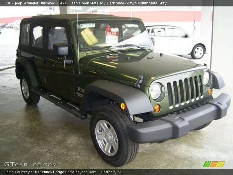 Jeep Green Metallic / Dark Slate Gray/Medium Slate Gray 2009 Jeep Wrangler Unlimited X 4x4