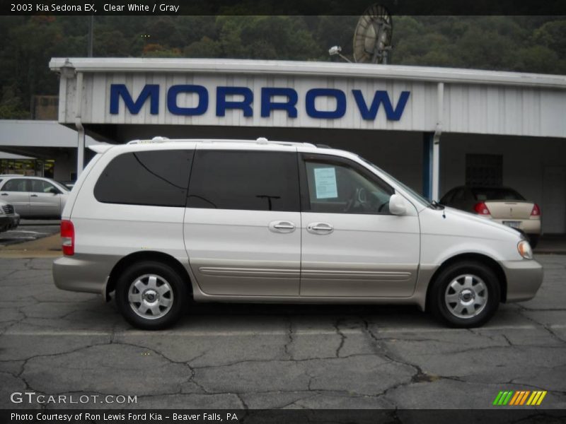 Clear White / Gray 2003 Kia Sedona EX