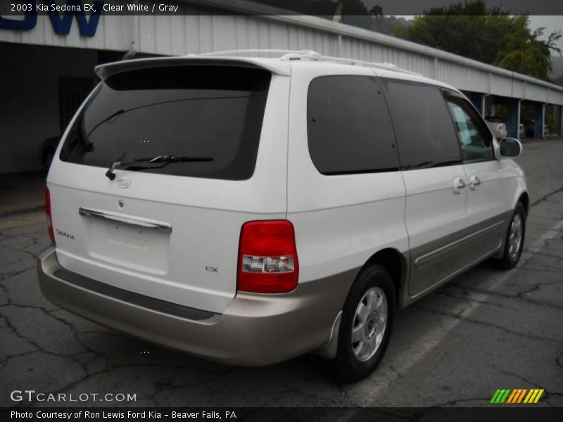 Clear White / Gray 2003 Kia Sedona EX