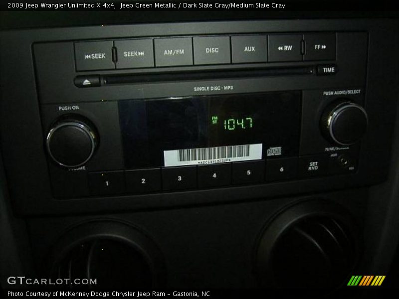 Jeep Green Metallic / Dark Slate Gray/Medium Slate Gray 2009 Jeep Wrangler Unlimited X 4x4