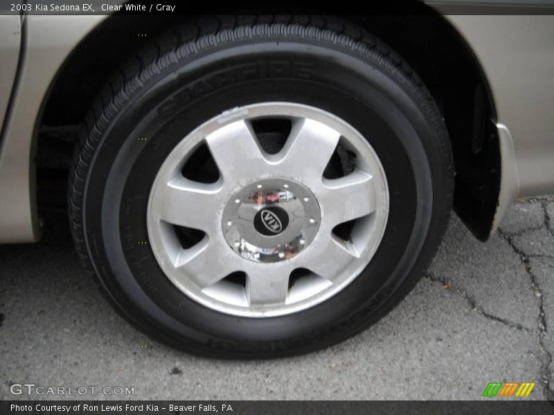 Clear White / Gray 2003 Kia Sedona EX