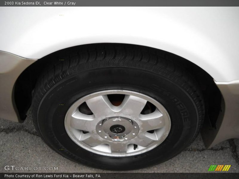 Clear White / Gray 2003 Kia Sedona EX