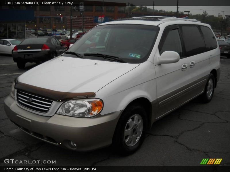 Clear White / Gray 2003 Kia Sedona EX