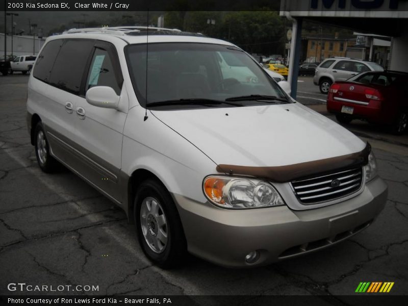 Clear White / Gray 2003 Kia Sedona EX