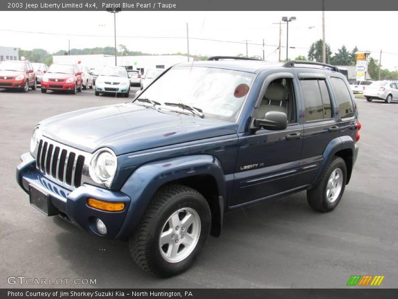 Patriot Blue Pearl / Taupe 2003 Jeep Liberty Limited 4x4