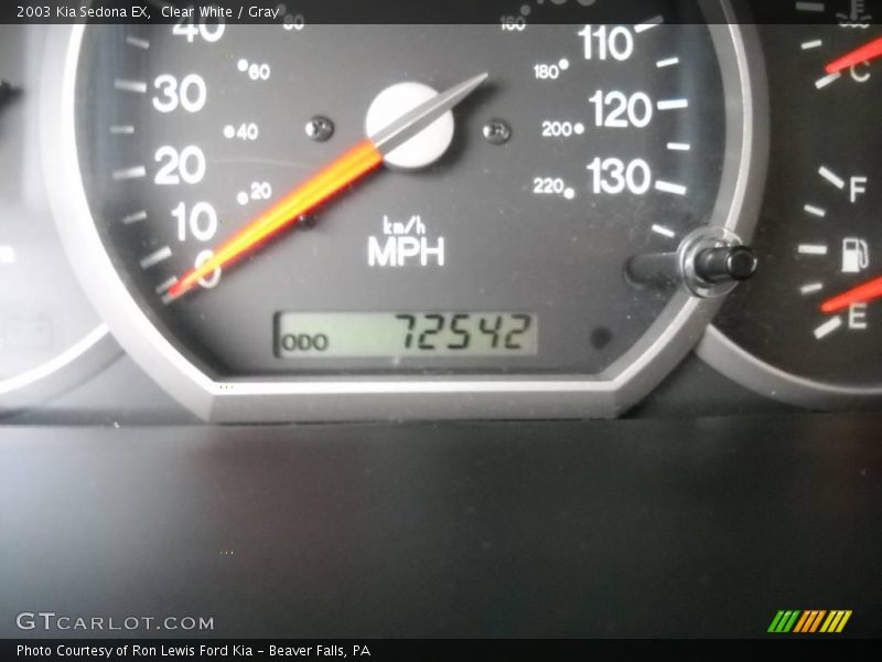 Clear White / Gray 2003 Kia Sedona EX