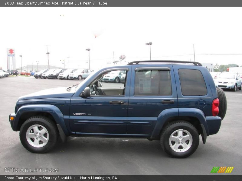 Patriot Blue Pearl / Taupe 2003 Jeep Liberty Limited 4x4