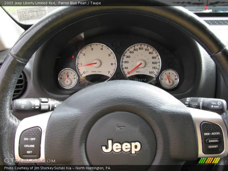 Patriot Blue Pearl / Taupe 2003 Jeep Liberty Limited 4x4