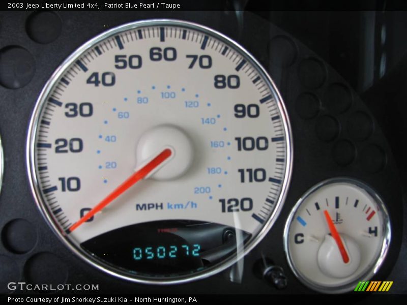 Patriot Blue Pearl / Taupe 2003 Jeep Liberty Limited 4x4