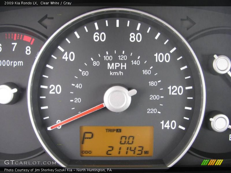 Clear White / Gray 2009 Kia Rondo LX