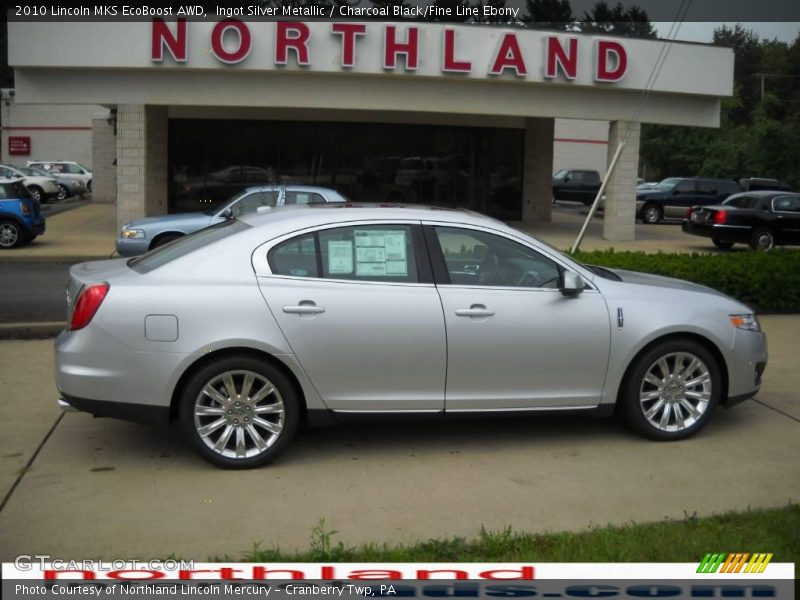 Ingot Silver Metallic / Charcoal Black/Fine Line Ebony 2010 Lincoln MKS EcoBoost AWD