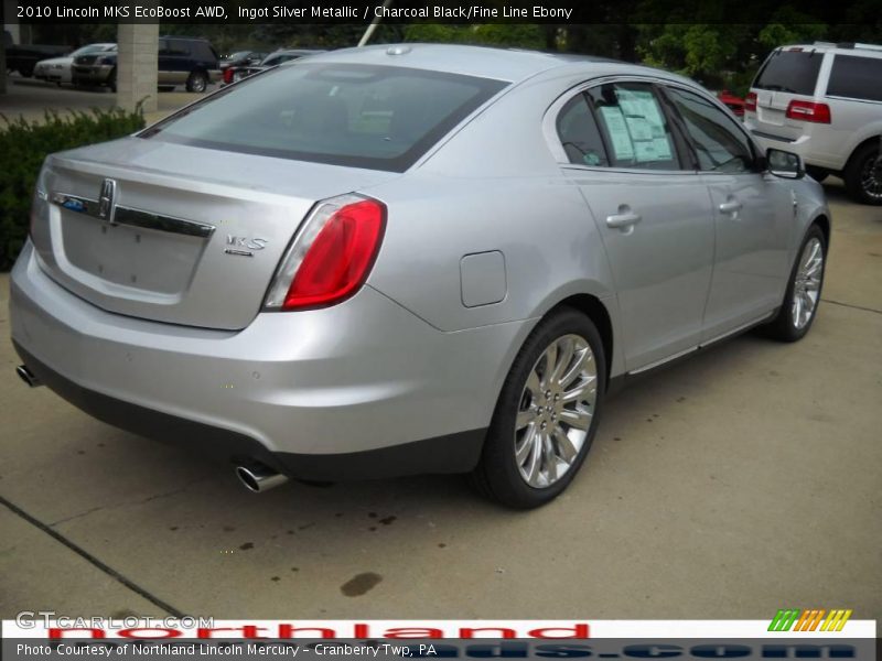 Ingot Silver Metallic / Charcoal Black/Fine Line Ebony 2010 Lincoln MKS EcoBoost AWD