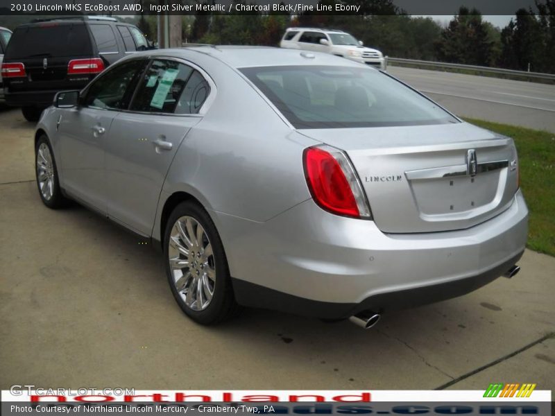 Ingot Silver Metallic / Charcoal Black/Fine Line Ebony 2010 Lincoln MKS EcoBoost AWD