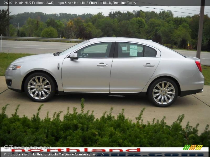 Ingot Silver Metallic / Charcoal Black/Fine Line Ebony 2010 Lincoln MKS EcoBoost AWD