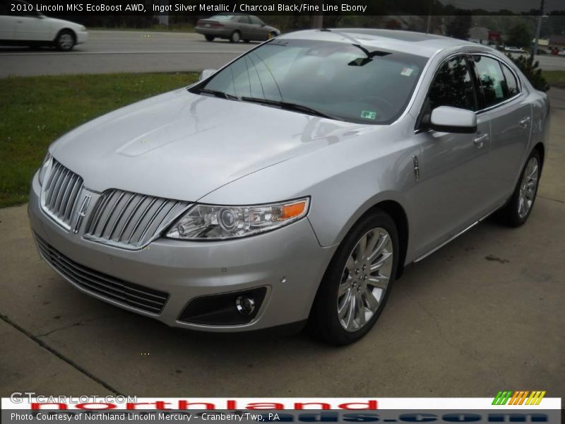 Ingot Silver Metallic / Charcoal Black/Fine Line Ebony 2010 Lincoln MKS EcoBoost AWD