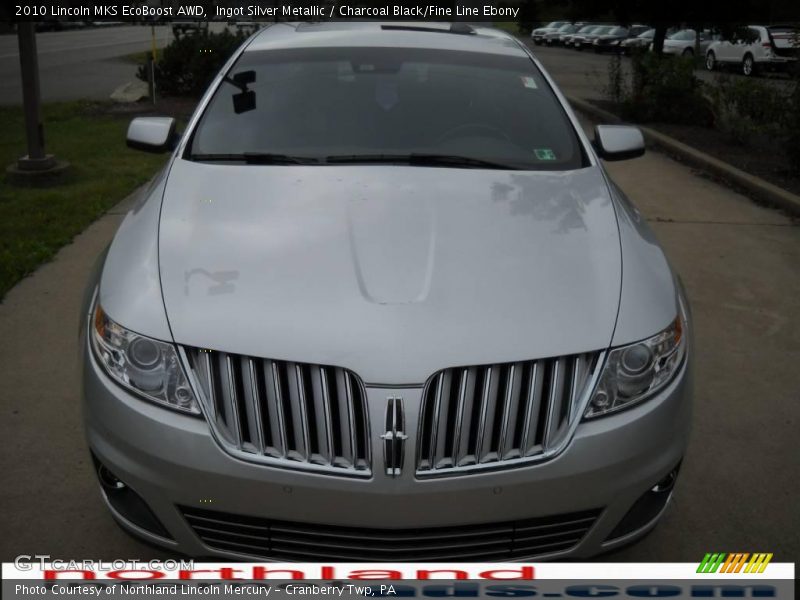 Ingot Silver Metallic / Charcoal Black/Fine Line Ebony 2010 Lincoln MKS EcoBoost AWD