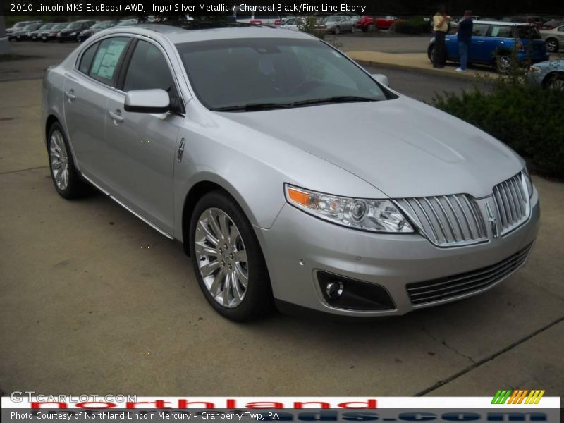 Ingot Silver Metallic / Charcoal Black/Fine Line Ebony 2010 Lincoln MKS EcoBoost AWD