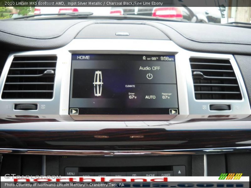 Ingot Silver Metallic / Charcoal Black/Fine Line Ebony 2010 Lincoln MKS EcoBoost AWD