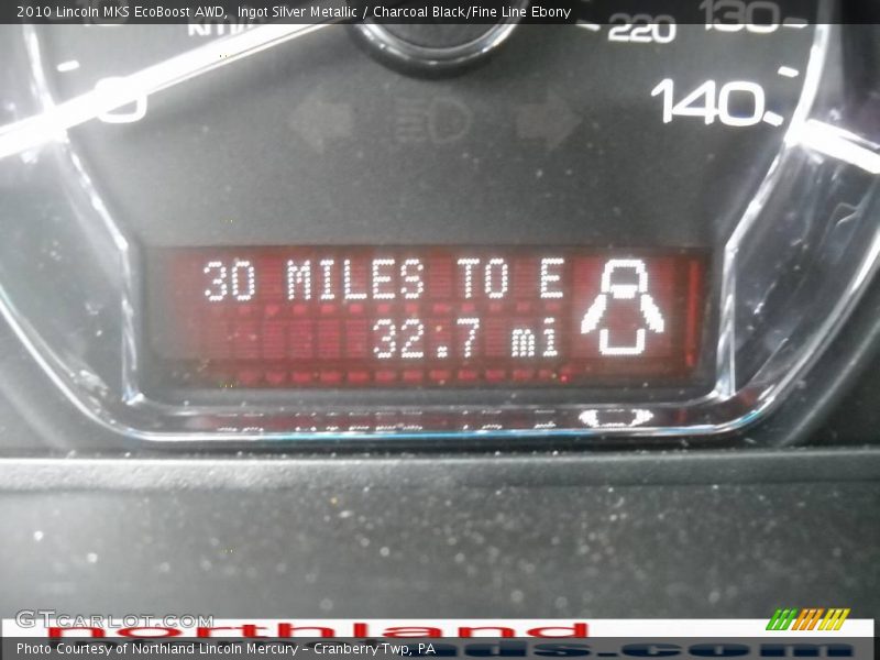 Ingot Silver Metallic / Charcoal Black/Fine Line Ebony 2010 Lincoln MKS EcoBoost AWD